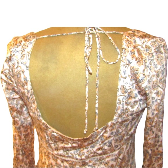 NWOT FREE PEOPLE BOHEMIAN MINI DRESS FLORAL PRINT - Picture 4 of 11